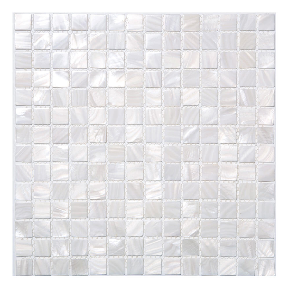 Mother of Pearl Shell Square Mosaic Tile (Super White, 10-Pack)
